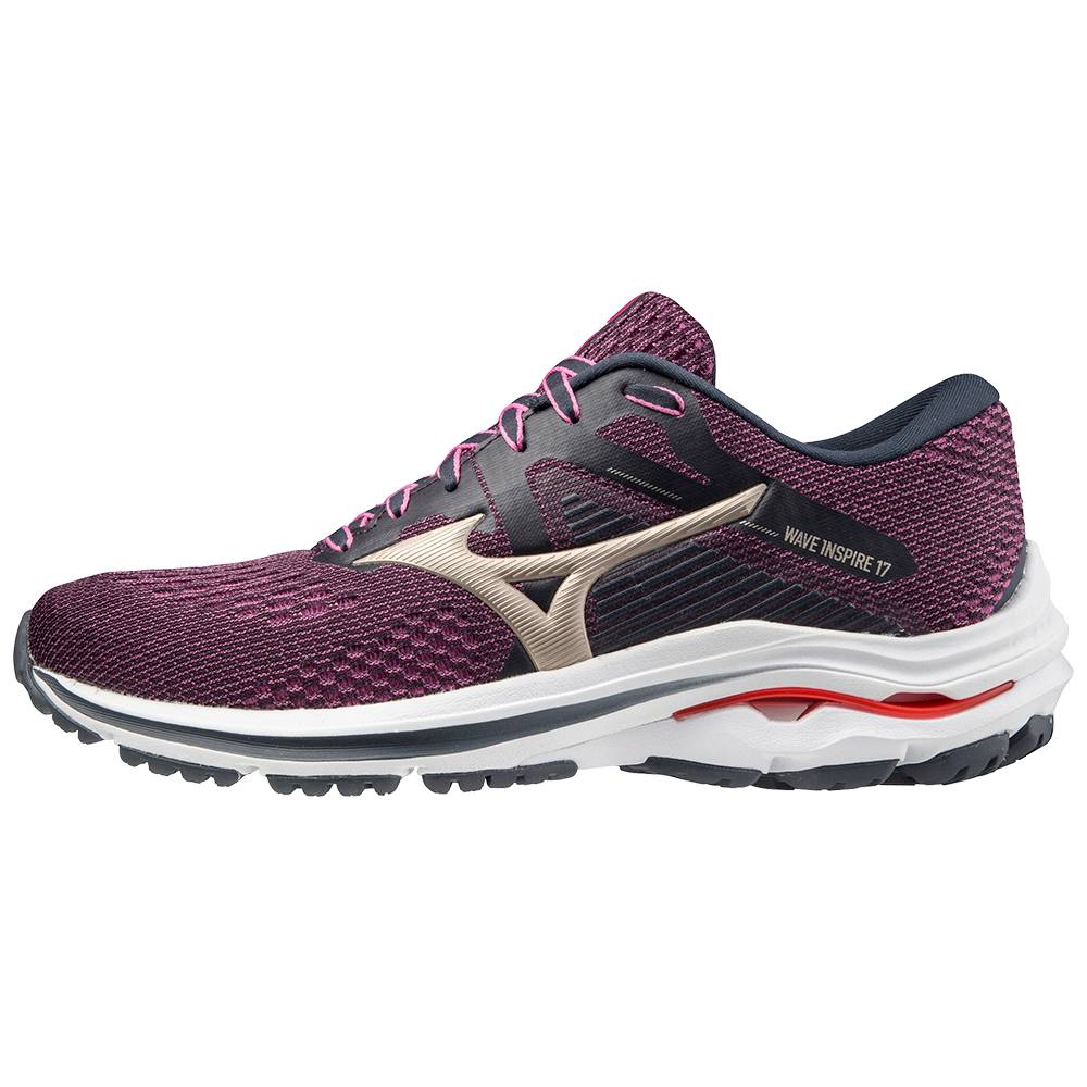 Damske Bezecke Topanky Mizuno Wave Inspire 17 Nachový/Biele Vypredaj MUQB37650